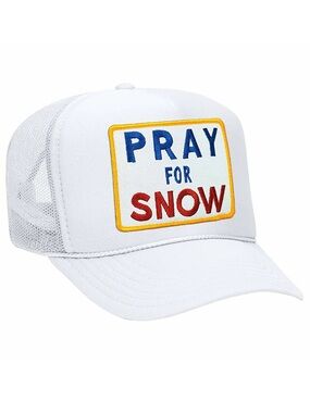 AVIATOR NATION PRAY FOR SNOW TRUCKER HAT NWT